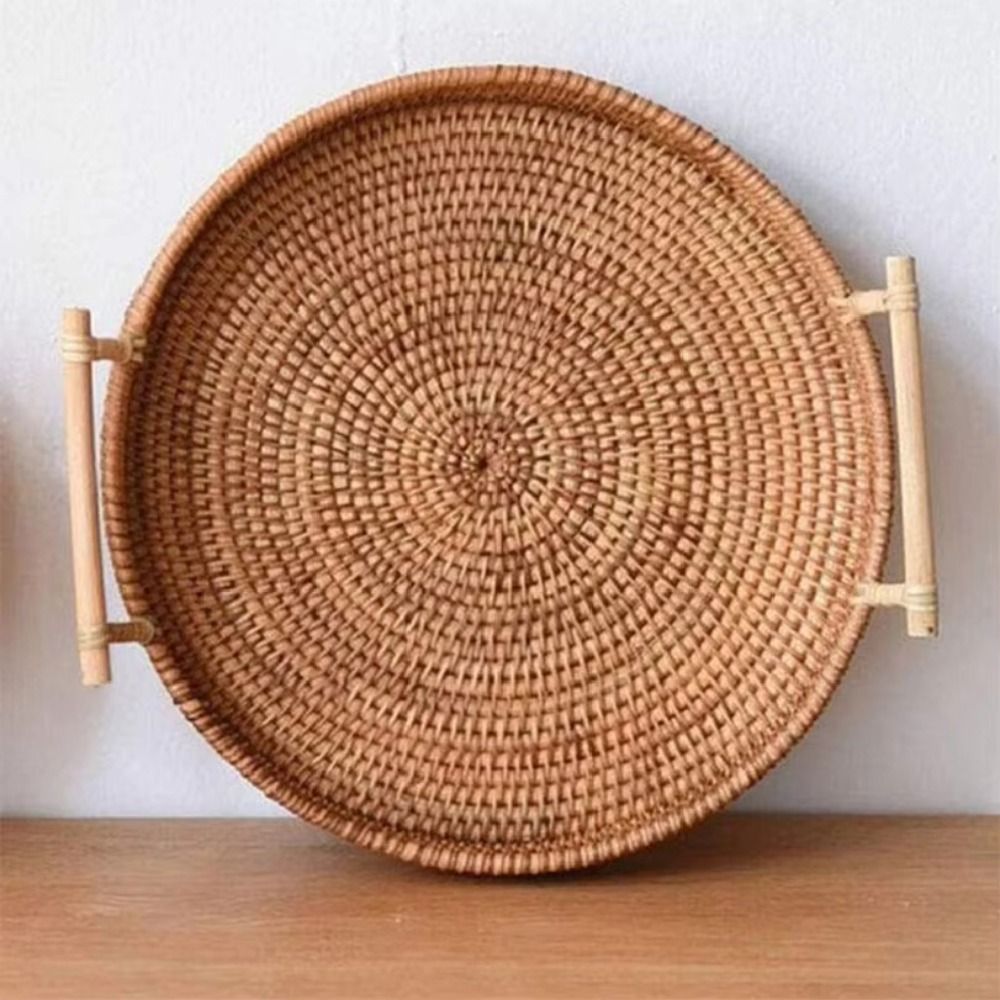 Rattan Tray Handle - Handwoven Handmade Rattan Tray with Handles