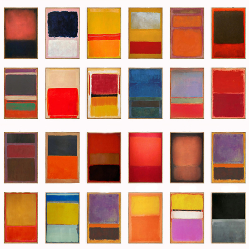 Interior Design Vintage Modern - Wall Decor, Mark Rothko Poster Sets,