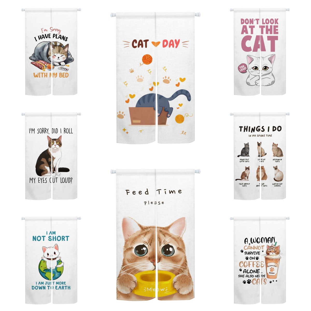 Cute Cat Noren Door Curtain Fu – Interior Design Quotes recenzja i cena