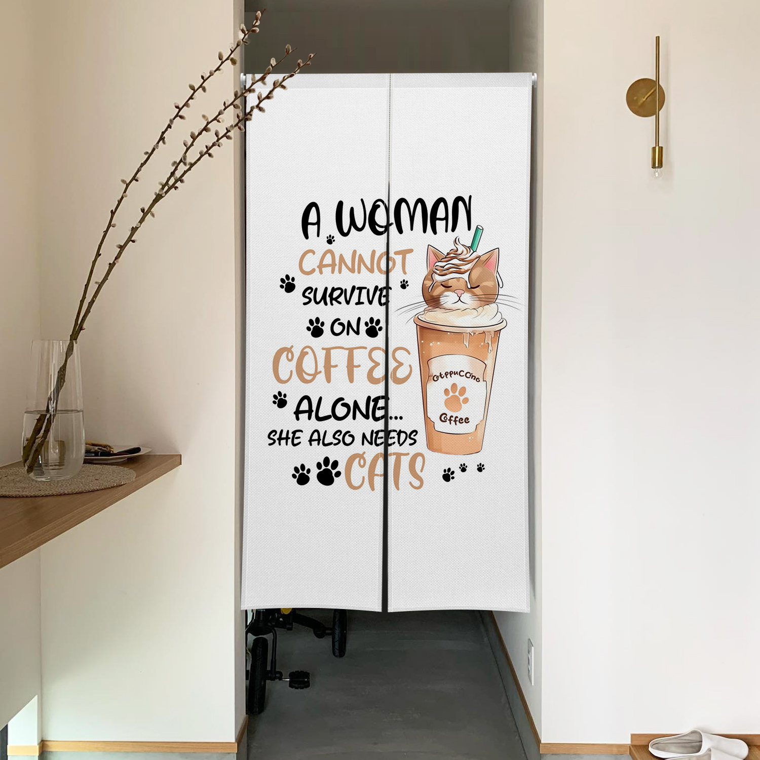 Cute Cat Noren Door Curtain Fu – Interior Design Quotes recenzja i cena