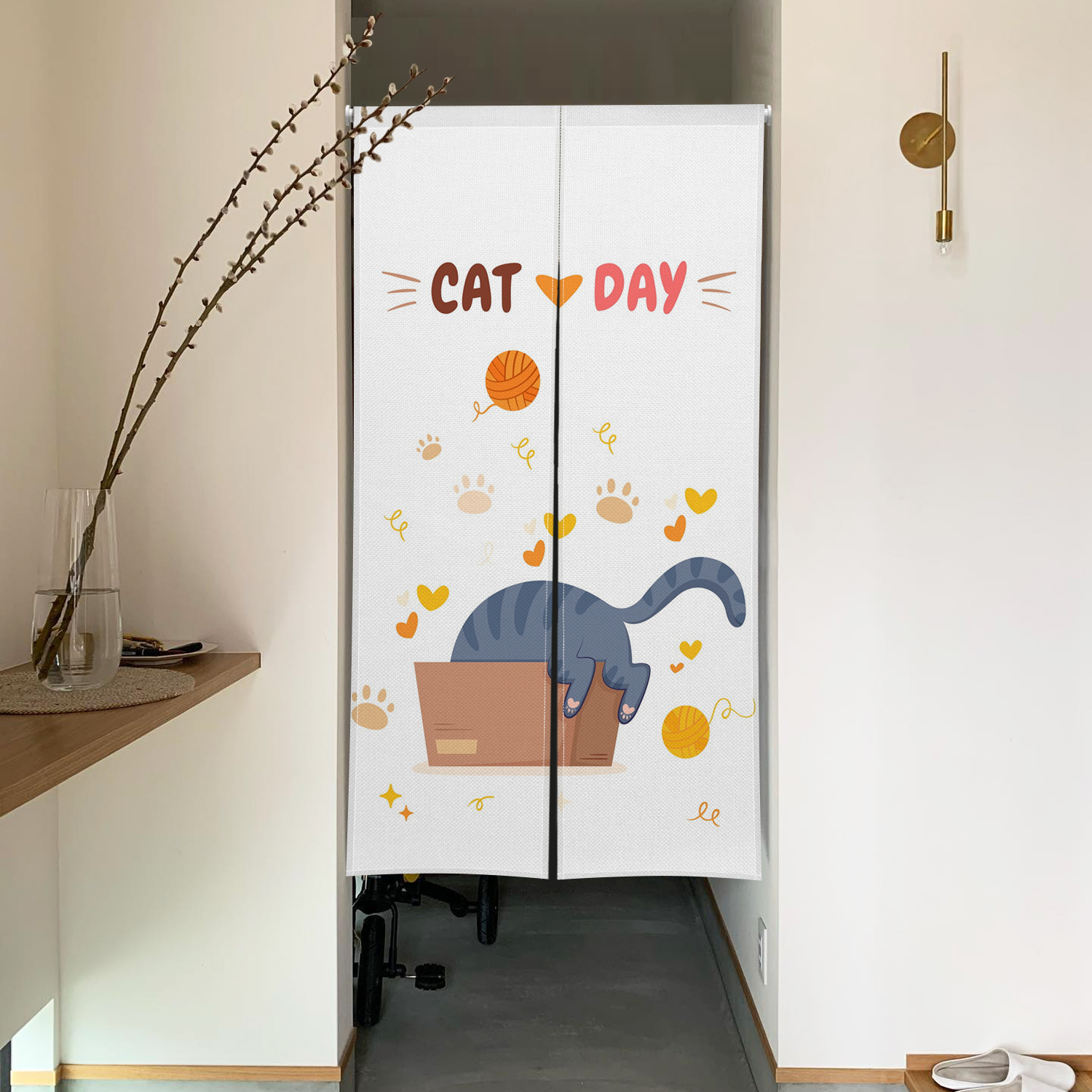Cute Cat Noren Door Curtain Fu – Interior Design Quotes recenzja i cena