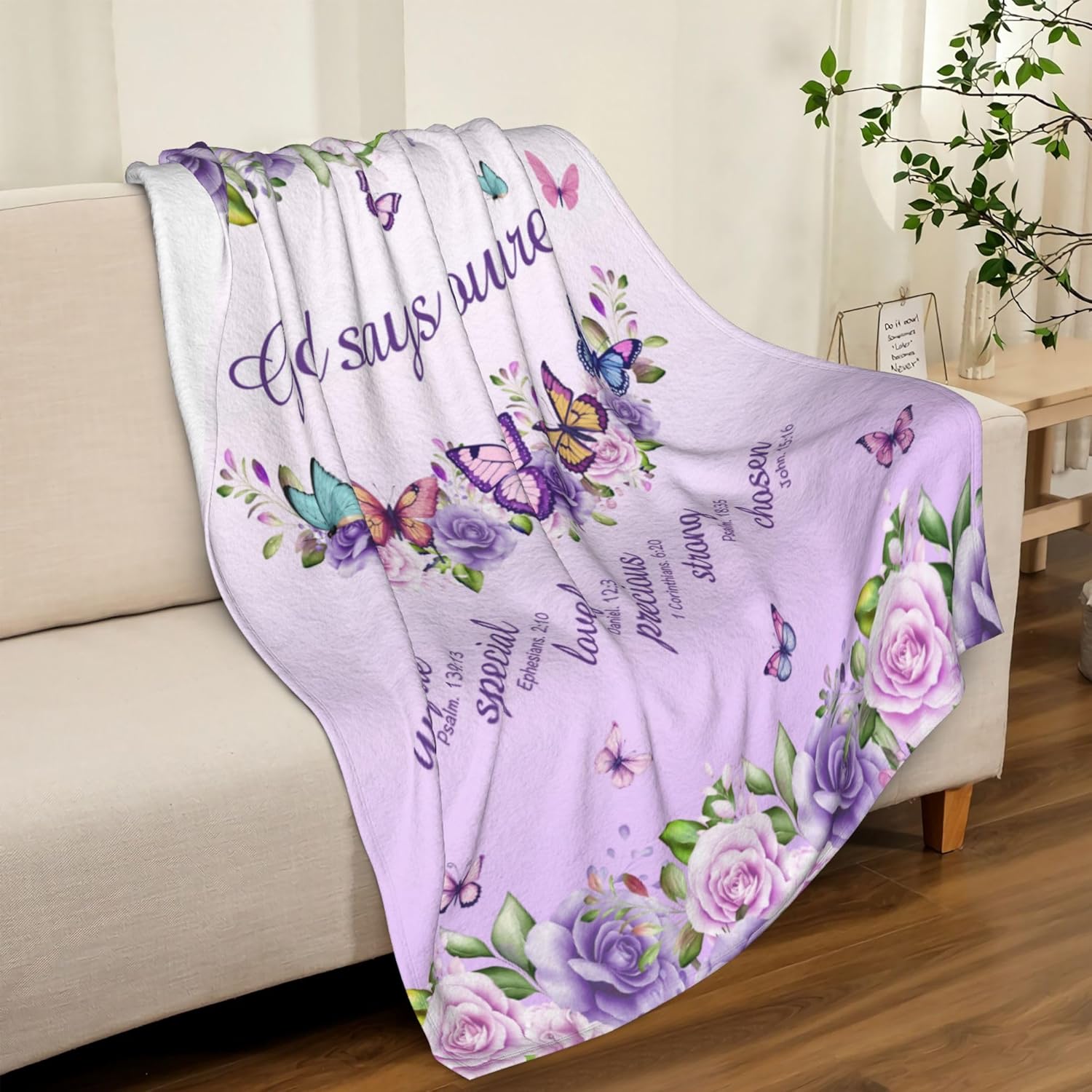 Purple Roses Butterflies Faith – Interior Design Quotes recenzja i cena