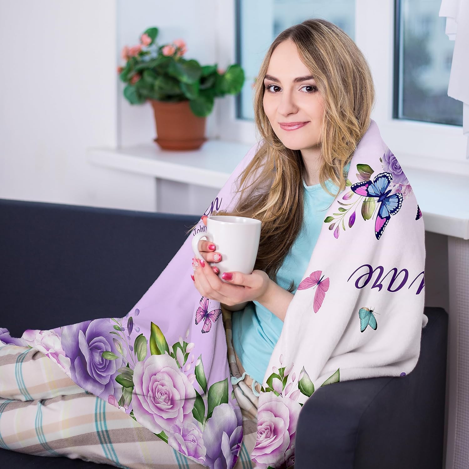 Purple Roses Butterflies Faith – Interior Design Quotes recenzja i cena