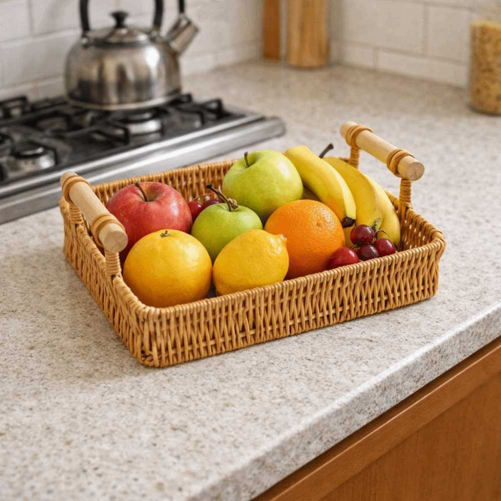 Plastic Imitation Rattan Stora – Rattan Tray Handle recenzja i cena