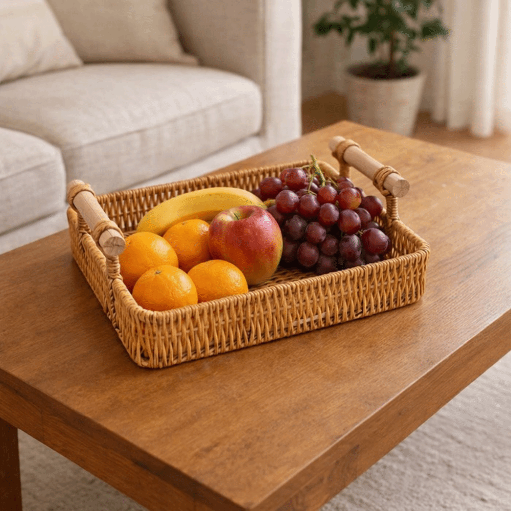 Plastic Imitation Rattan Stora – Rattan Tray Handle recenzja i cena