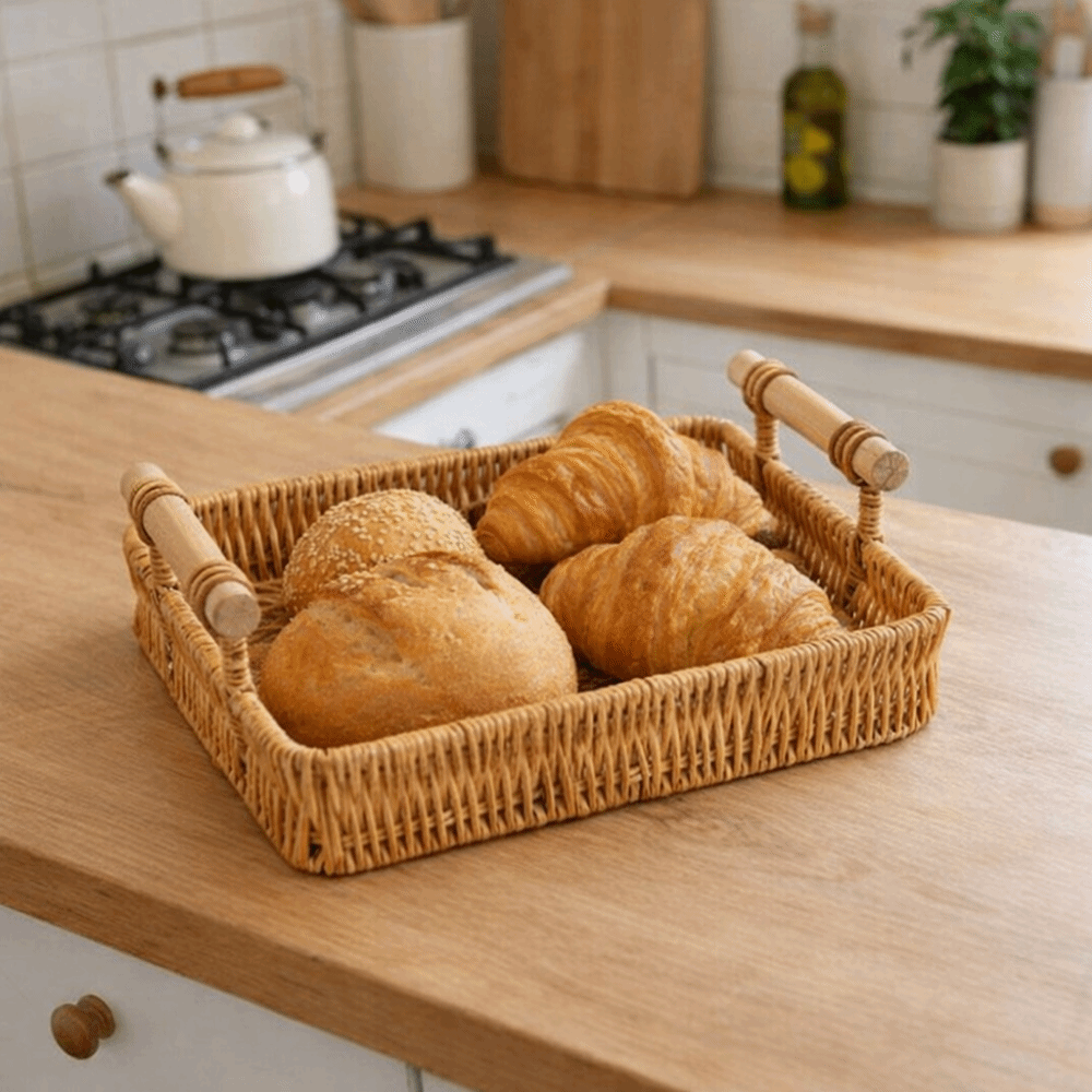 Plastic Imitation Rattan Stora – Rattan Tray Handle recenzja i cena