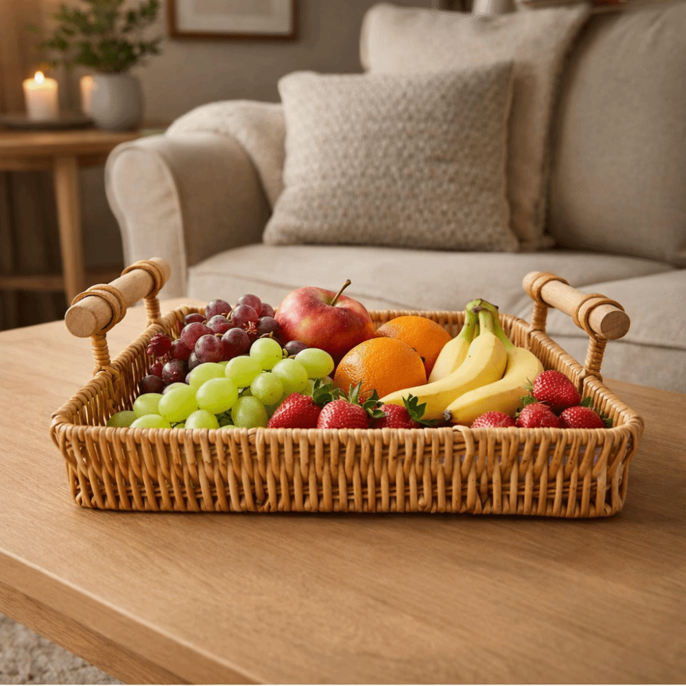 Plastic Imitation Rattan Stora – Rattan Tray Handle recenzja i cena