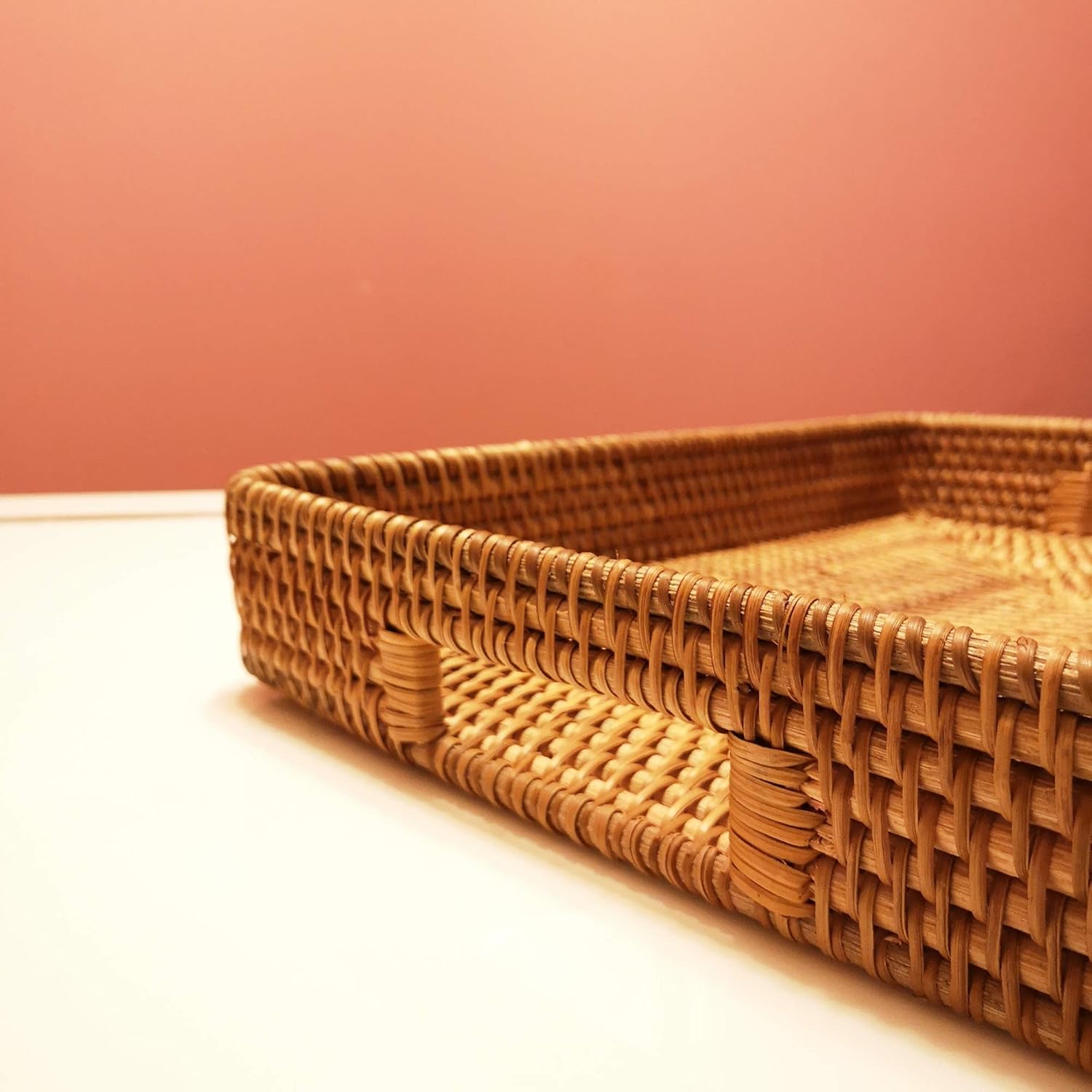 17 Inch Oversize Handmade Rect – Rattan Tray Handle recenzja i cena