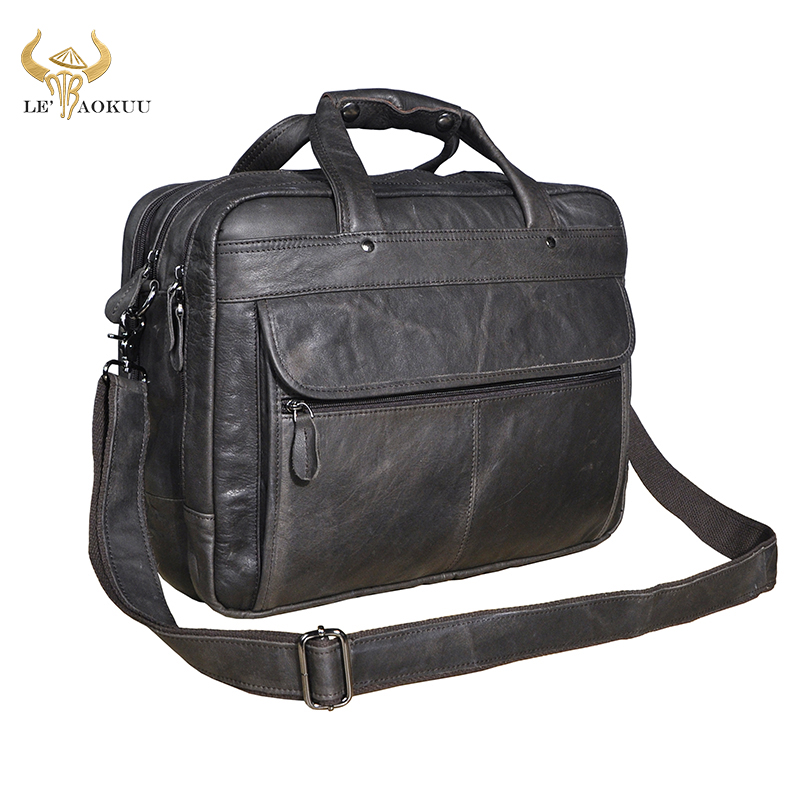 Men Genuine Leather Retro Gray – Interior Design Portfolio recenzja i cena