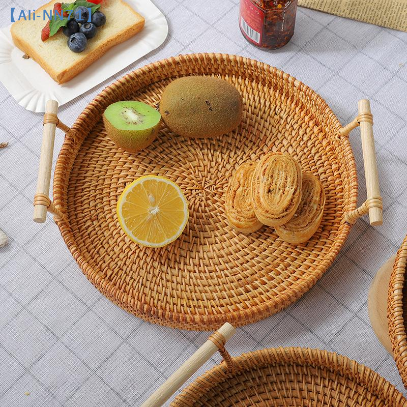 【NN71】Dinner Serving Tray Brea – Rattan Tray Handle recenzja i cena