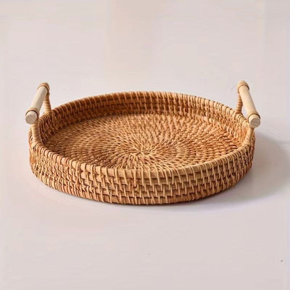 Handwoven Handmade Rattan Tray – Rattan Tray Handle recenzja i cena