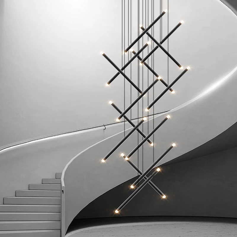 Modern Chandelier LED Stair Ch – Interior Design Deck recenzja i cena
