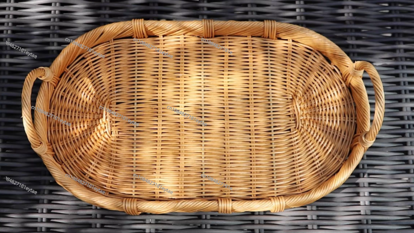 Rattan Decor Tray, Handmade Wo – Rattan Tray Handle recenzja i cena