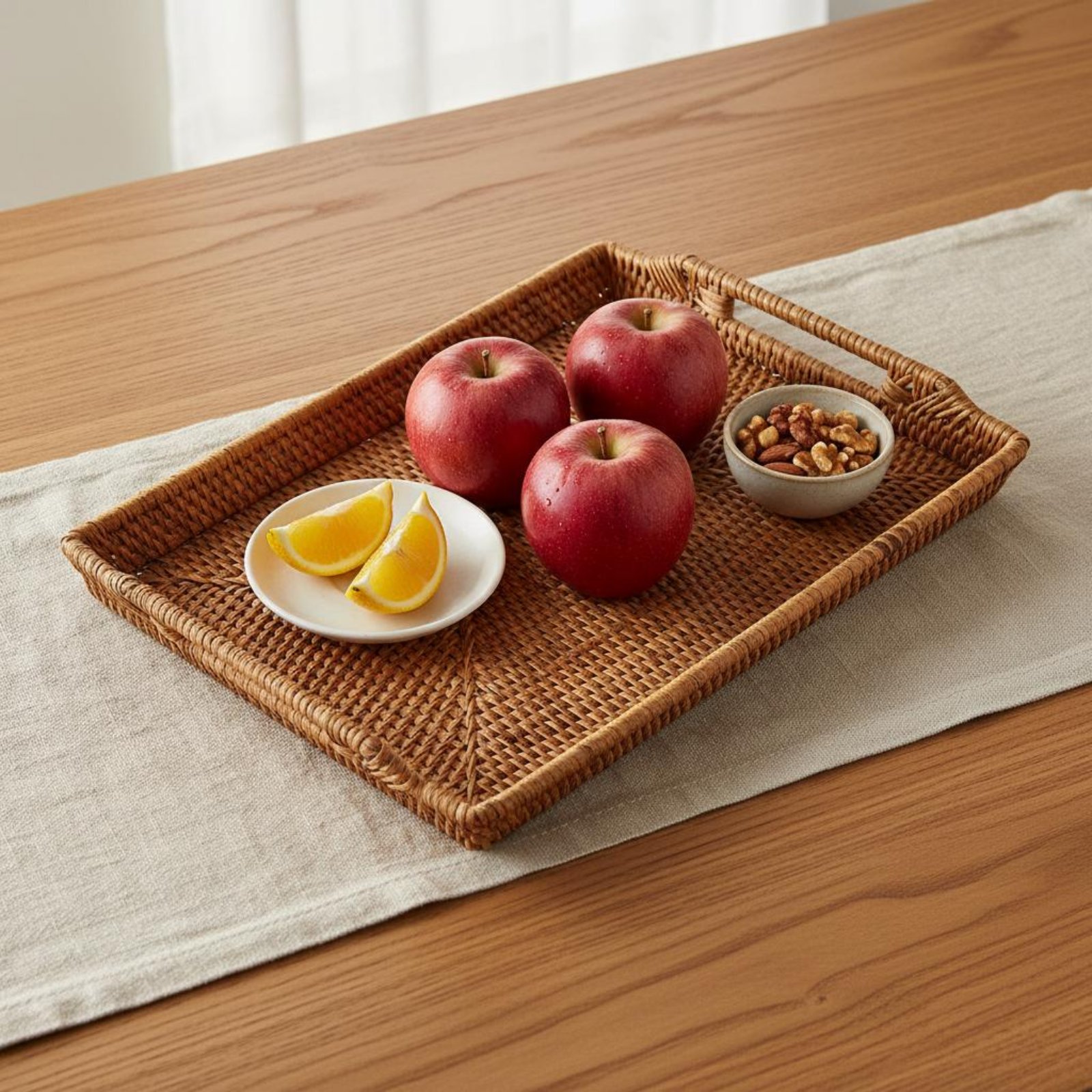 Woven Rattan Tray with Handles – Rattan Tray Handle recenzja i cena