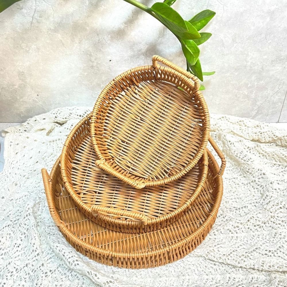 Large Capacity Imitation Ratta – Rattan Tray Handle recenzja i cena