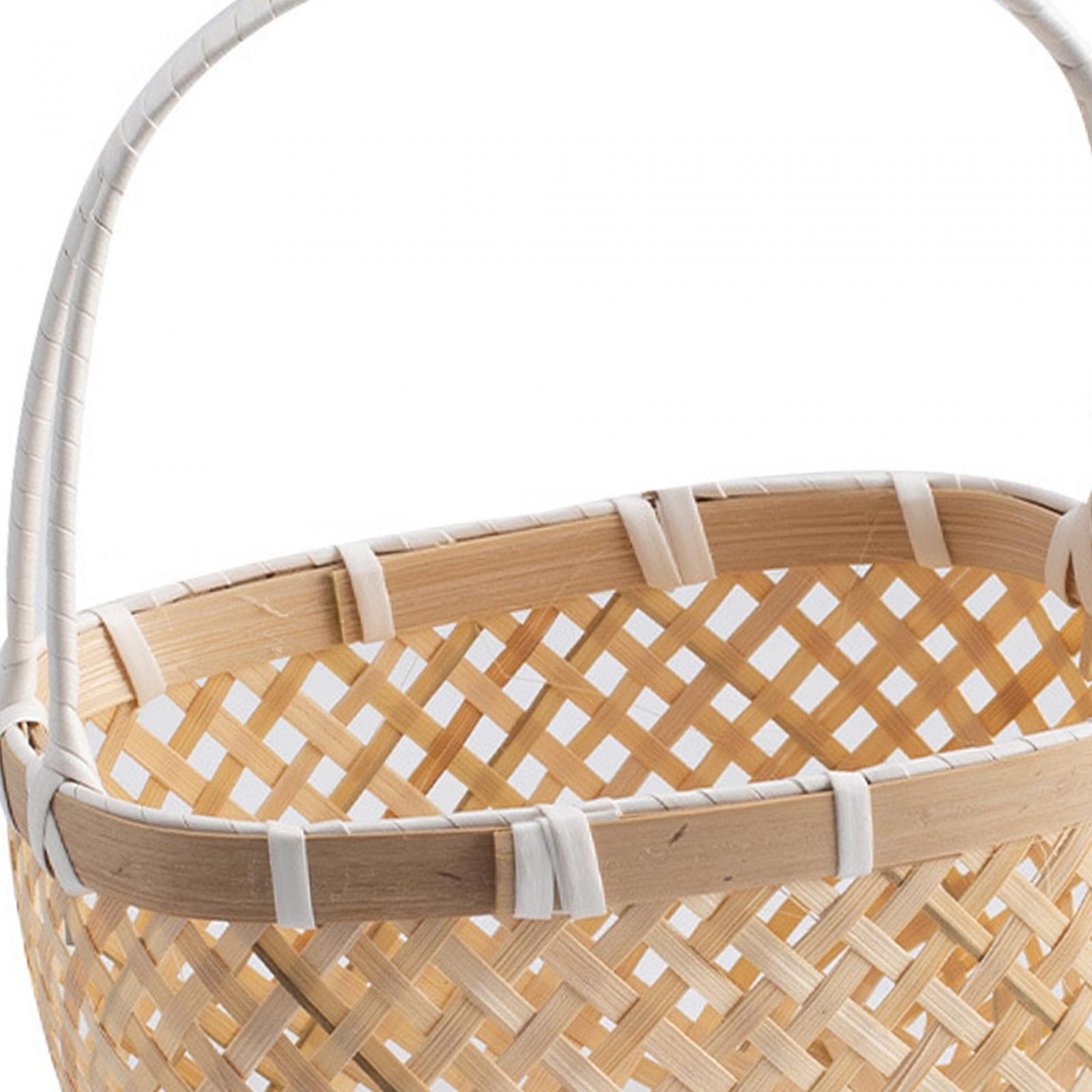 Multipurpose Woven Basket with – Rattan Tray Handle recenzja i cena