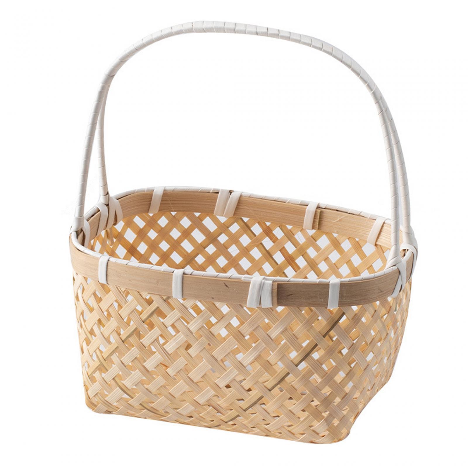 Multipurpose Woven Basket with – Rattan Tray Handle recenzja i cena