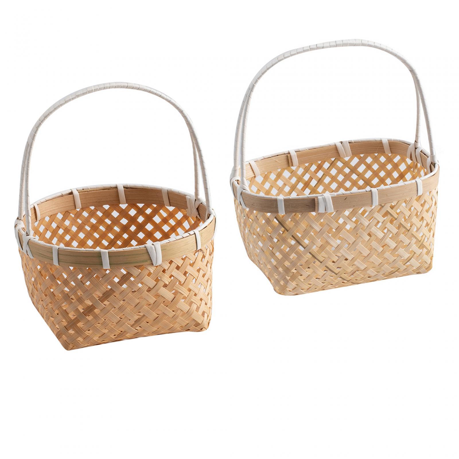 Multipurpose Woven Basket with – Rattan Tray Handle recenzja i cena