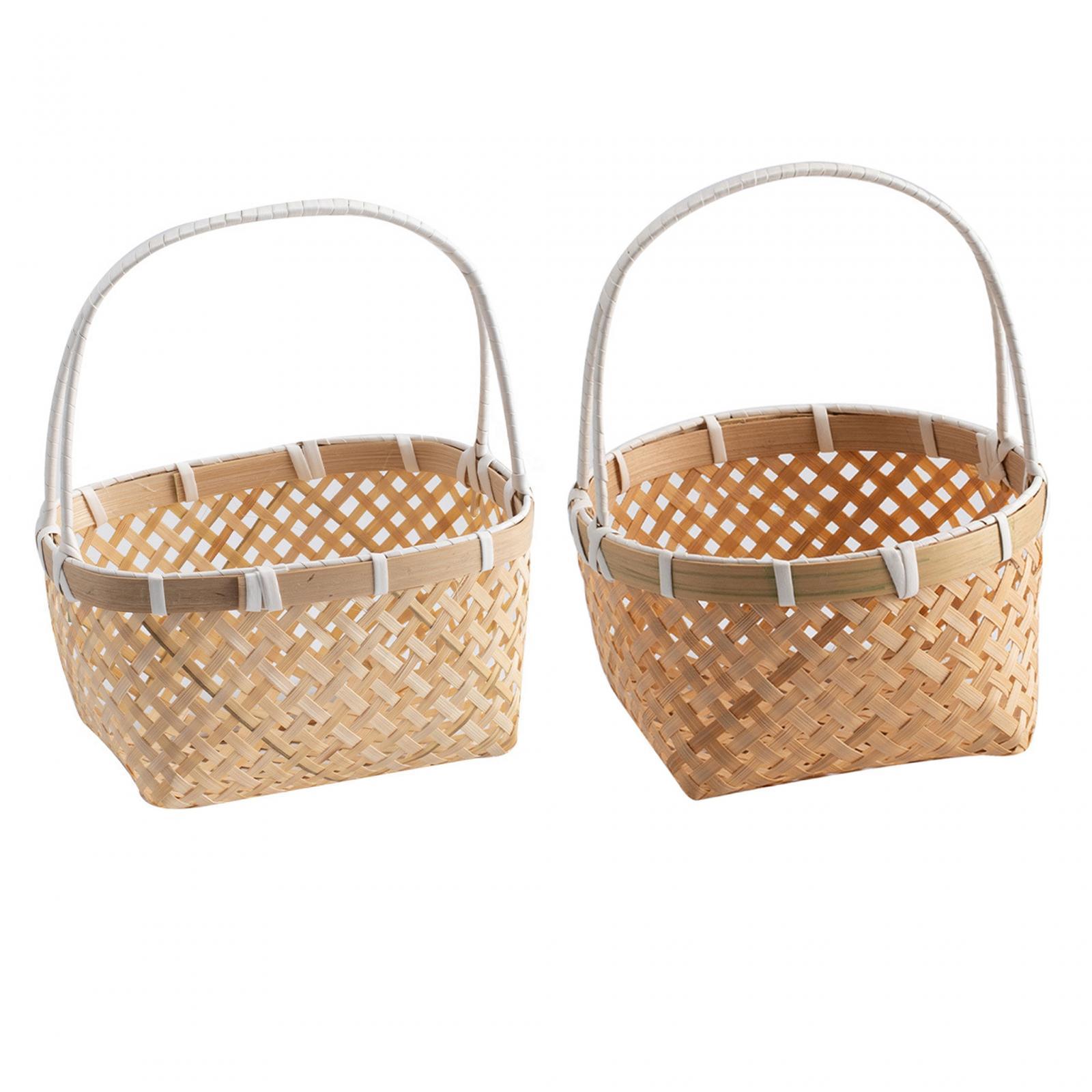 Multipurpose Woven Basket with – Rattan Tray Handle recenzja i cena